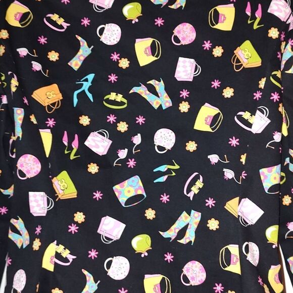 Briggs black stretch  blazer with purses and shoes as the print Sz 12 - Picture 4 of 6